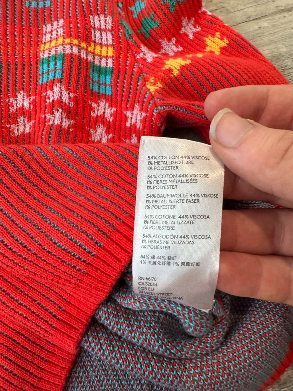 BDG Urban Outfitters Red Ribbed Long Sleeve Mock Neck Sky High Size Small O27 - Picture 3 of 5